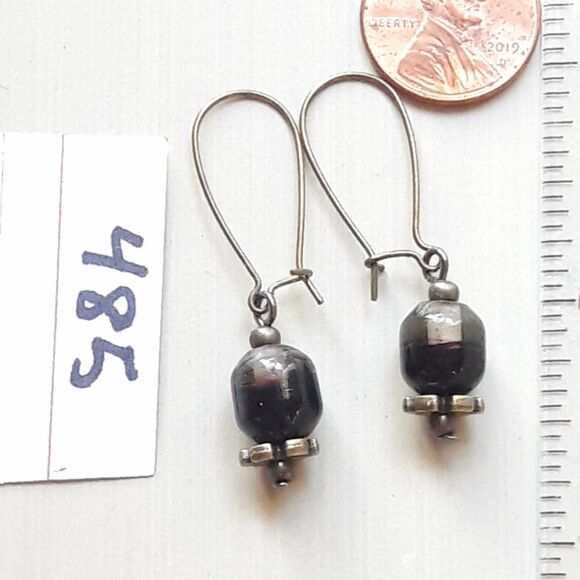 Artisan earrings  485# NEW bohemian Handmade Ombre glass bead dangle earrings a - Picture 5 of 5